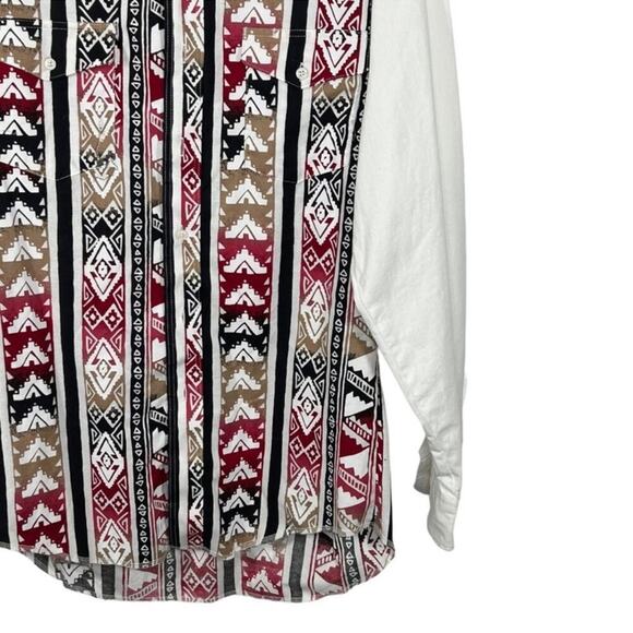Vintage Wrangler Aztec Navajo Western Shirt Button-Up 15½ 34 Retro - Picture 8 of 13